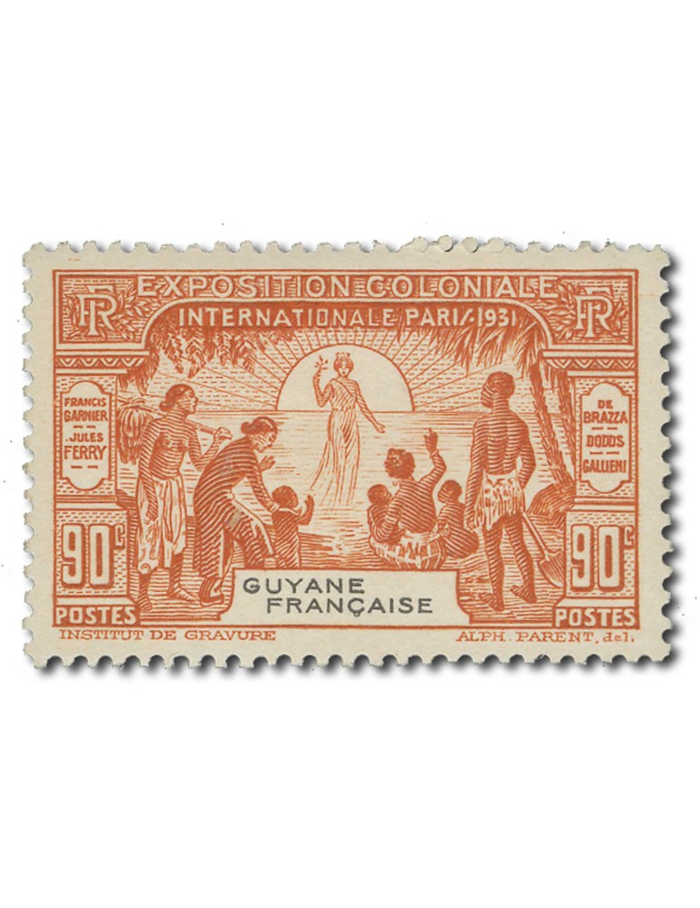 n° 133/136* - Timbre GUYANE Poste