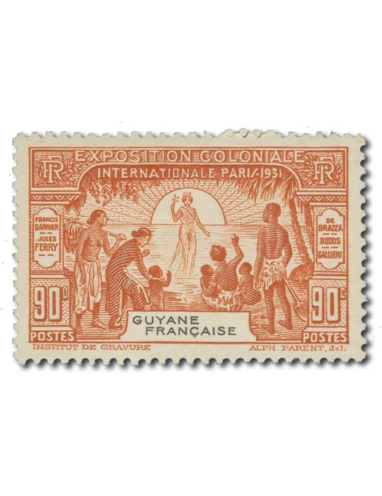 n° 133/136* - Timbre GUYANE Poste