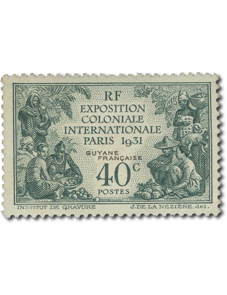 n° 133/136* - Timbre GUYANE Poste