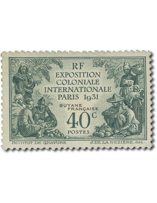 n° 133/136* - Timbre GUYANE Poste