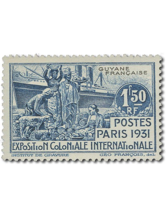 n° 133/136* - Timbre GUYANE Poste