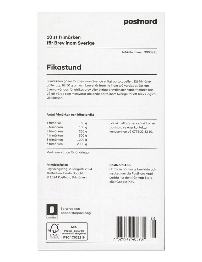 n° C3534 - Timbre SUEDE Carnets