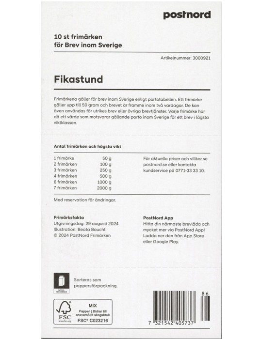 n° C3534 - Timbre SUEDE Carnets