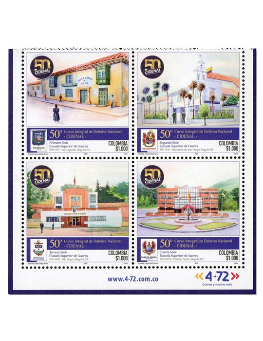 n° 2664/2667 - Timbre COLOMBIE Poste