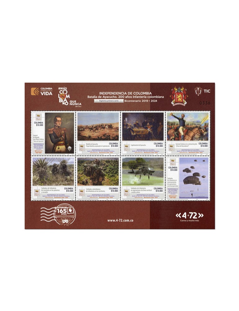 n° 2766/2773 - Timbre COLOMBIE Poste