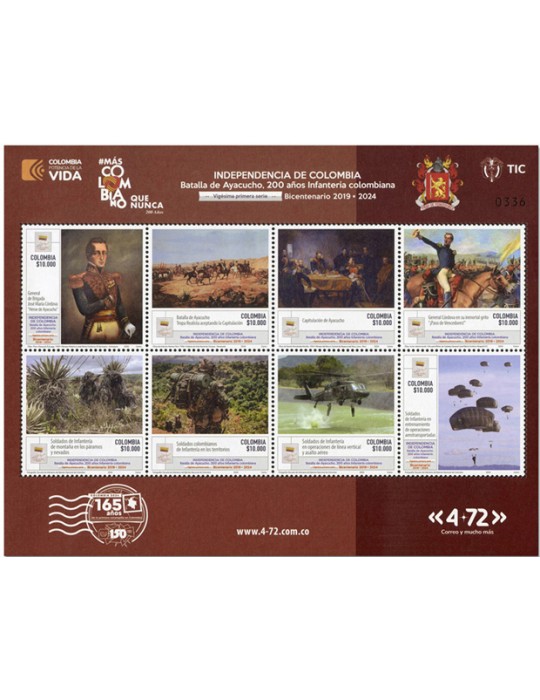 n° 2766/2773 - Timbre COLOMBIE Poste