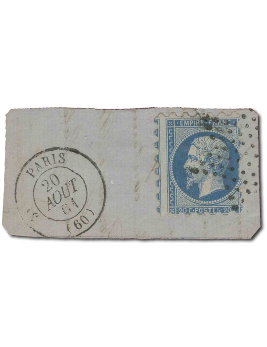 n° 14A obl. sur fragment - Timbre FRANCE Poste