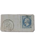 n° 14A obl. sur fragment - Timbre FRANCE Poste