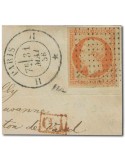 n° 16 obl. TB sur fragment - Timbre FRANCE Poste