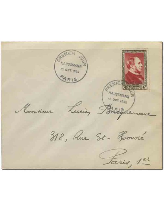 n° 934 obl. sur lettre - Timbre FRANCE Poste