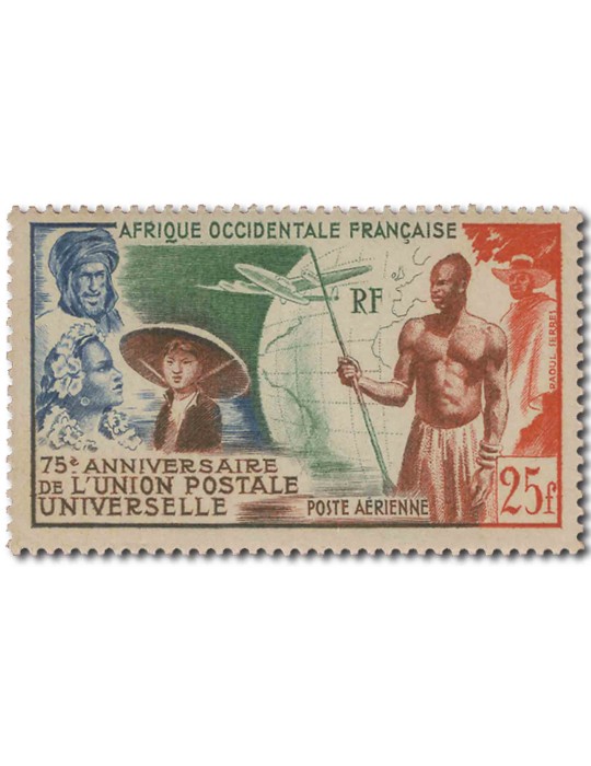 n° 15** - Timbre AOF Poste Aerienne