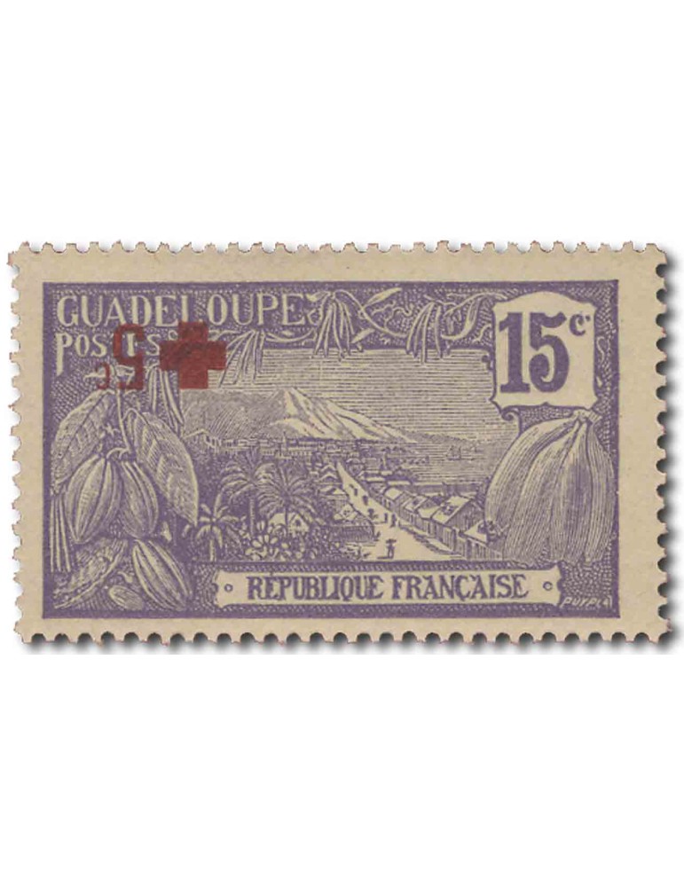 n° 76** - Timbre GUADELOUPE Poste
