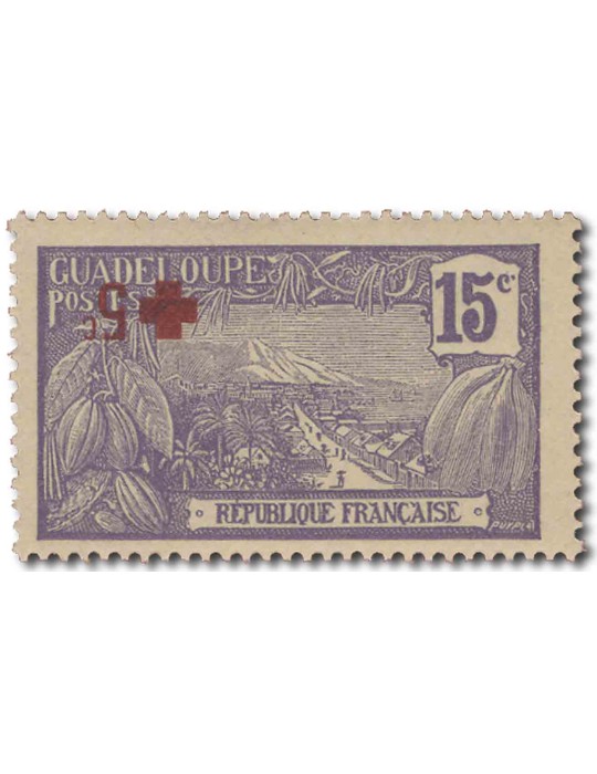 n° 76** - Timbre GUADELOUPE Poste