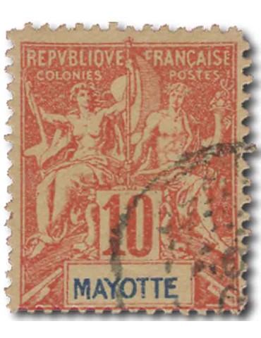 n° 15 obl. - Timbre MAYOTTE Poste