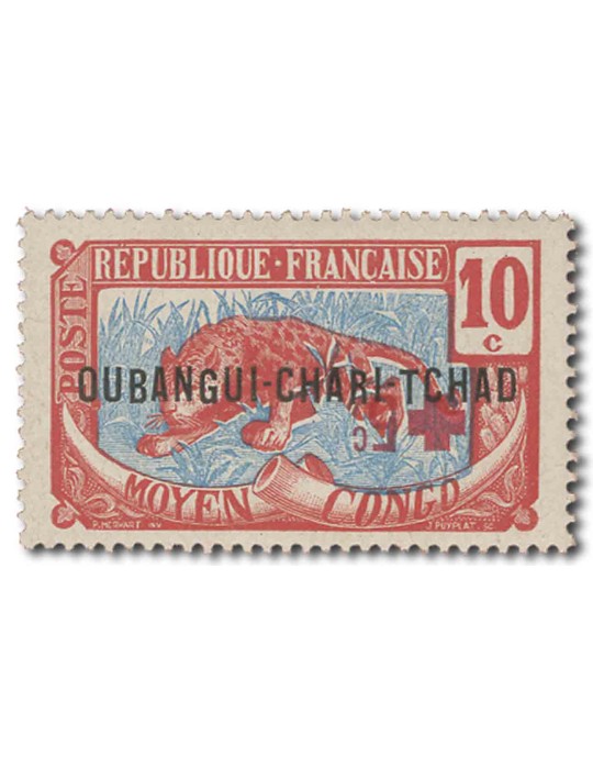 n° 19a** - Timbre OUBANGUI Poste