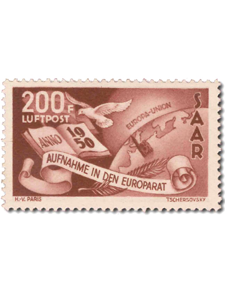n° 13** - Timbre SARRE Poste Aerienne