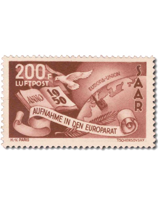 n° 13** - Timbre SARRE Poste Aerienne